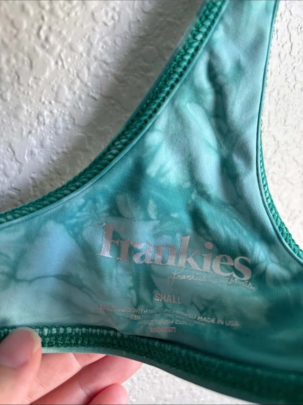Frankie's Bikini Revolve Emerald Tie Dye Briar Top size Small